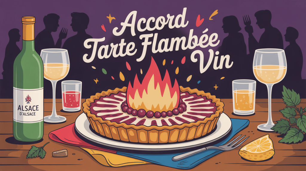 accord parfait quel vin avec la tarte flambée alsacienne