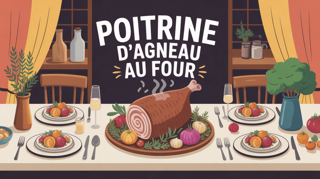 recette poitrine d'agneau au four sur table familiale
