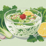 sauce céleri rémoulade yaourt avec céleri râpé et ingrédients frais