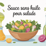 illustration moderne sauce sans huile pour salade