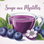 illustration dessert soupe aux myrtilles