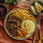 accompagnement carbonade flamande avec frites et légumes
