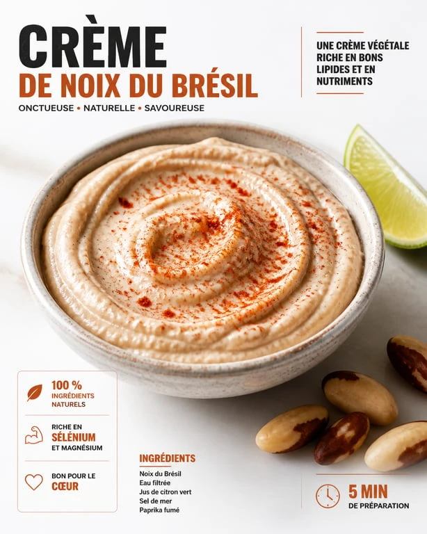 Crème de noix du Brésil au paprika et citron vert