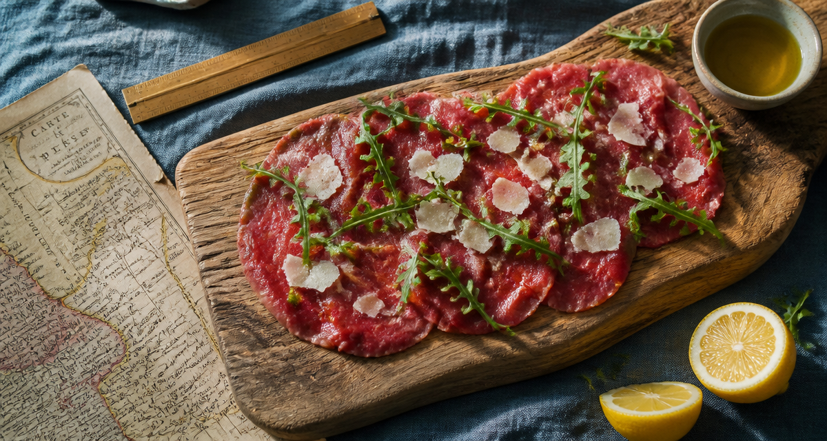 parasangue tranchée avec parmesan et roquette