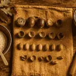 que faire avec des glands de chêne sur table rustique