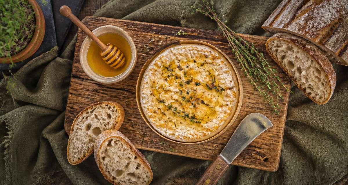 quel camembert au four rôti miel et thym