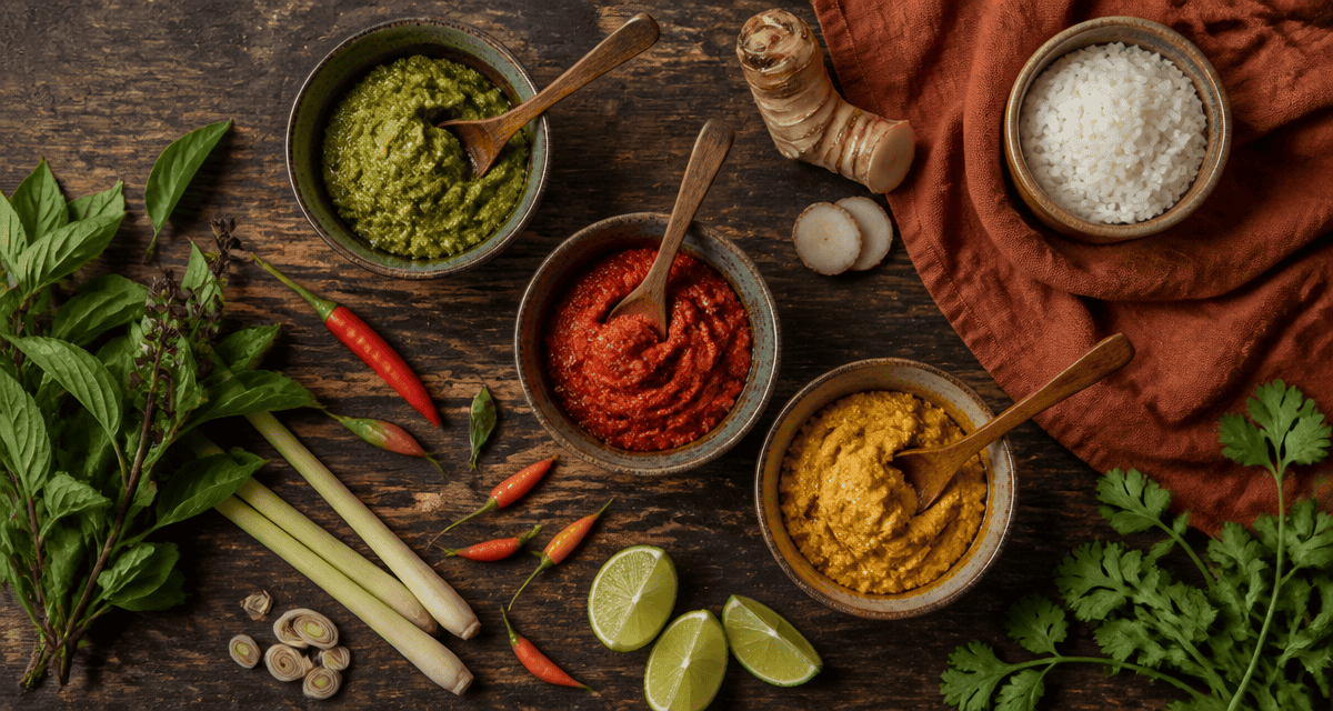 recette avec pate de curry bols trois couleurs et ingrédients