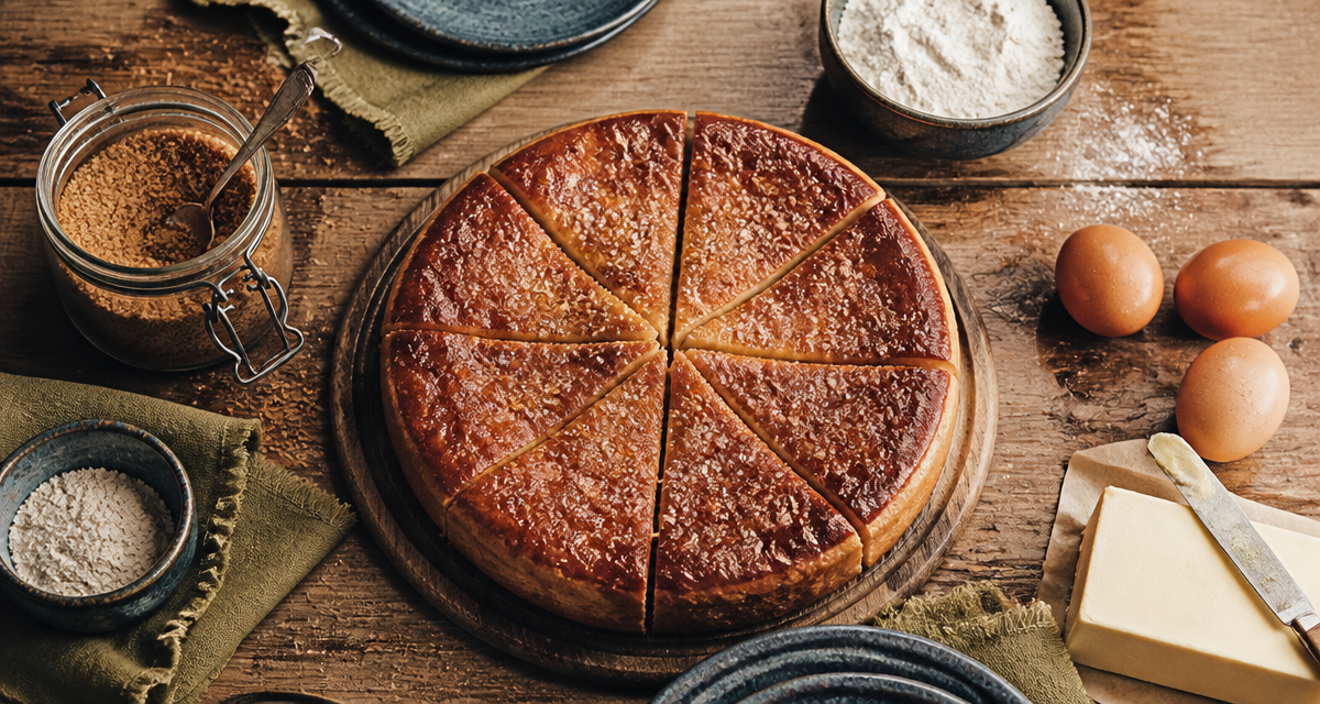 tarte aux sucres du nord briochée et caramélisée découpée