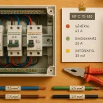Type de disjoncteur, ampérage et courbe : sécurité électrique NF C 15-100