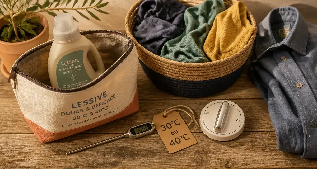 Lavage rapide 30 minutes : quelle température (30°C ou 40°C) choisir pour le linge propre.