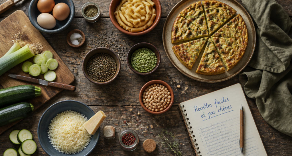 recette facile pas cher ingrédients table rustique