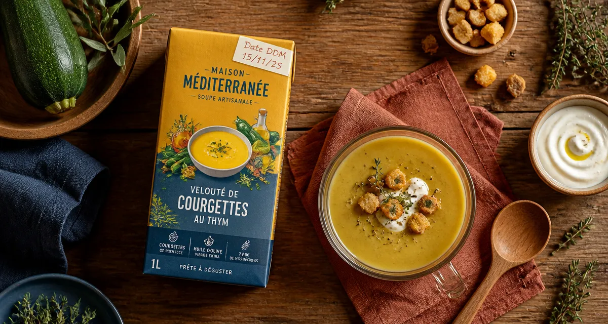 soupe en brique périmée combien de temps sur table avec bol