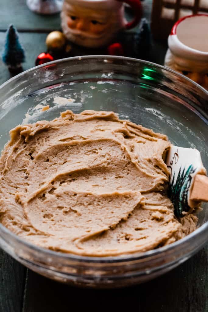 A bowl of the cookie dough.