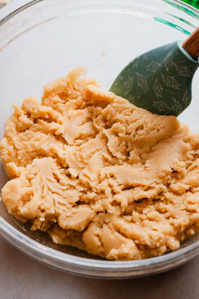 A bowl of the crust mixture.