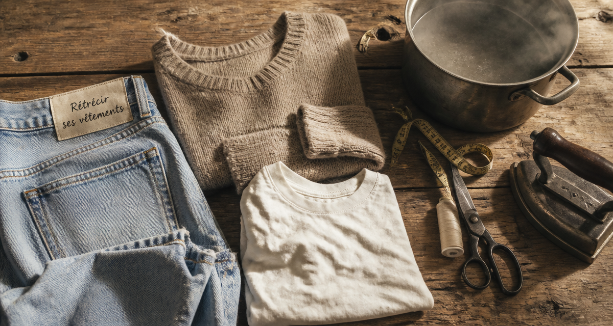 comment retrecir de taille vetement jean t-shirt fer repasser