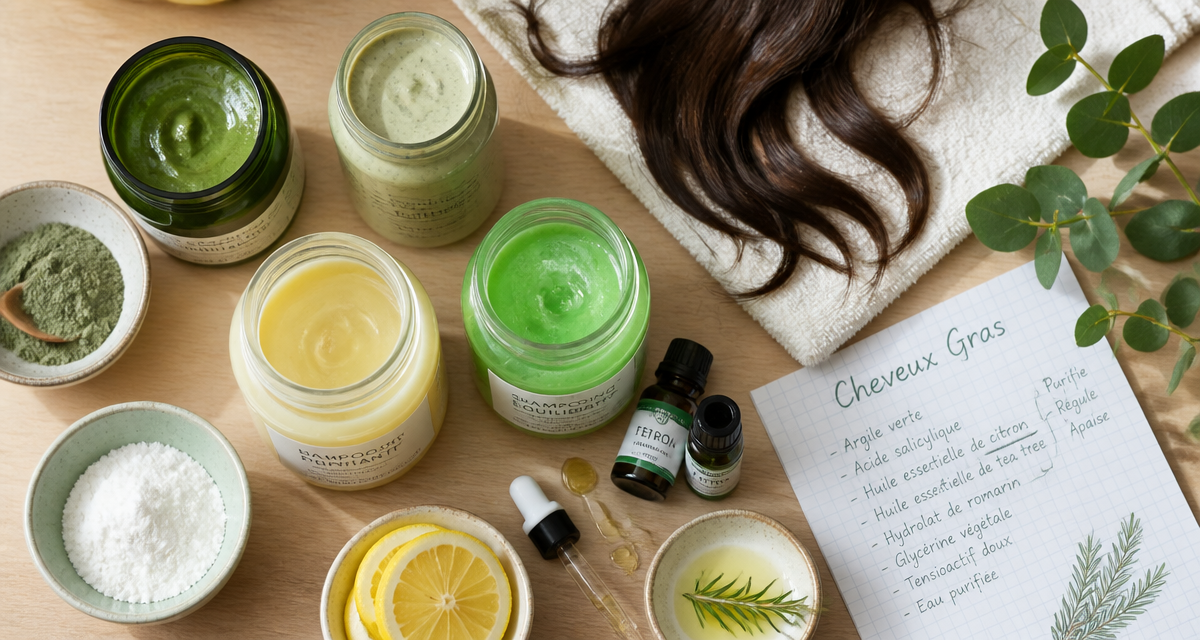 meilleur shampoing pour cheveux gras flacons et ingrédients naturels