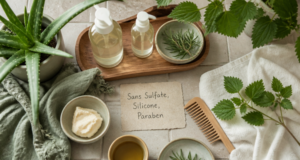 meilleur shampoing sans sulfate sans silicone sans paraben flacons plantes