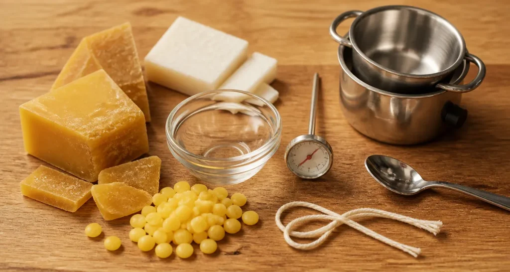 Beeswax beeswax : cire d’abeille pure, cire blanche et jaune, ustensiles de chauffe