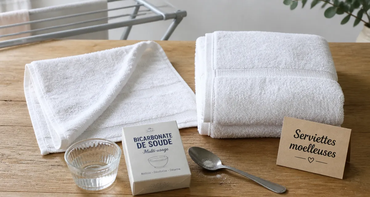 Serviettes de toilette moelleuses sans sèche-linge : vinaigre et bicarbonate pour retrouver la douceur