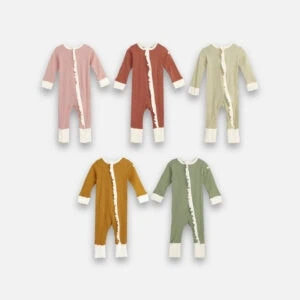 SLEEPSUIT ZIPPER RUFFLE