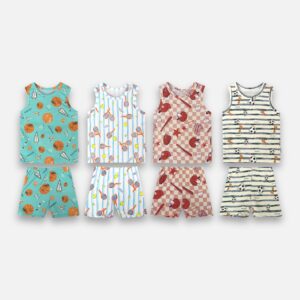 PANNADAILY - SLEEVELESS SET KIDS PRINT