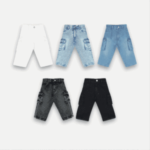 LONG CARGO DENIM PANTS