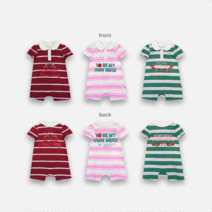 STRIPE POLO PLAYSUIT GIRL
