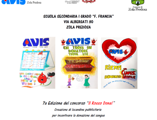 Premiazioni della 7° edizione di “Il Rosso Dona!” – Concorso nelle scuole di Zola Predosa