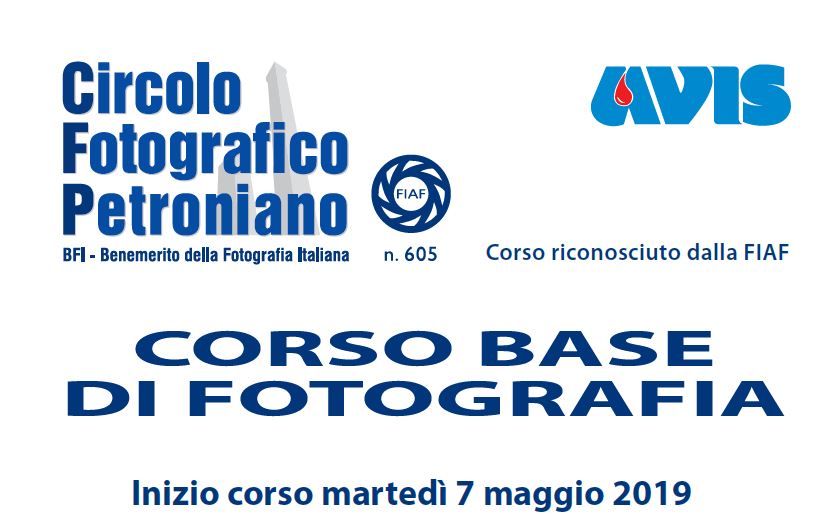 corso fotografia base circolo petroniano avis 2019
