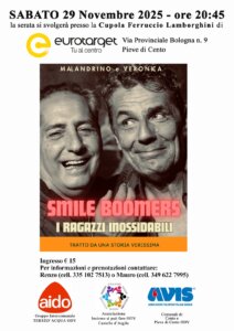 "Smile Boomers. I ragazzi inossidabili" Avis e Aido a Pieve di Cento @ Cupola Ferruccio Lamborghini Pieve di Cento | Pieve di Cento | Emilia-Romagna | Italia