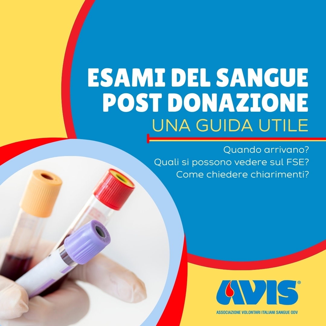 esami sangue post donazione