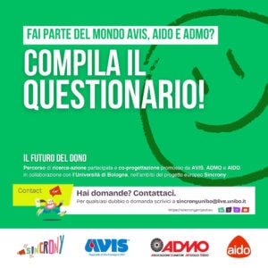 questionario il futuro del dono avis admo aido
