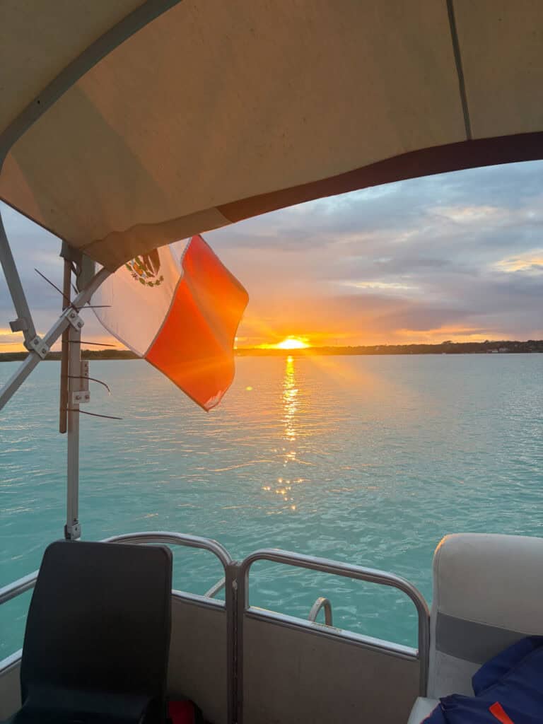 Sunset boat trip Bacalar