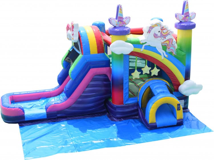 Unicorn Bounce House With Slide (Dry)