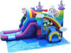 Unicorn Bounce House With Water Slide
