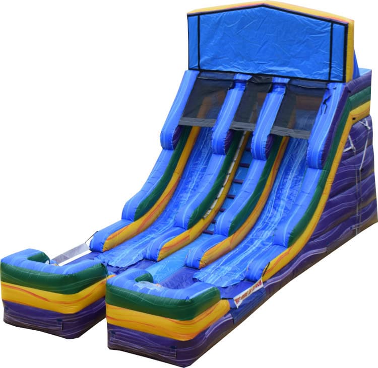 Dual Drop 17 Foot Dual Lane Slide (Dry)