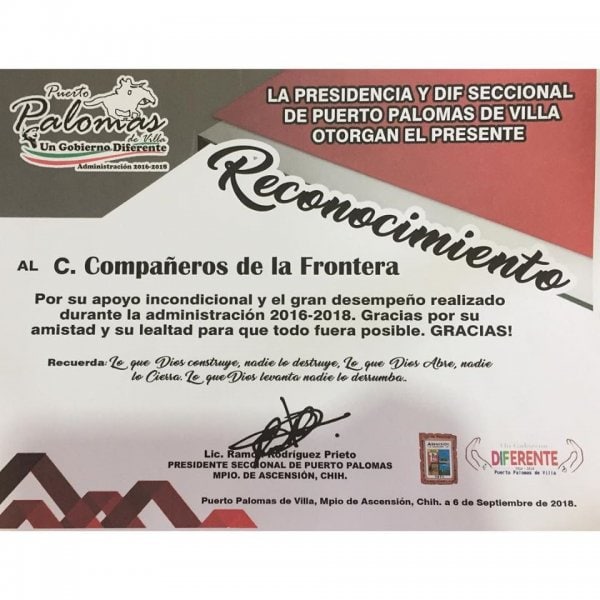 Community recognition.