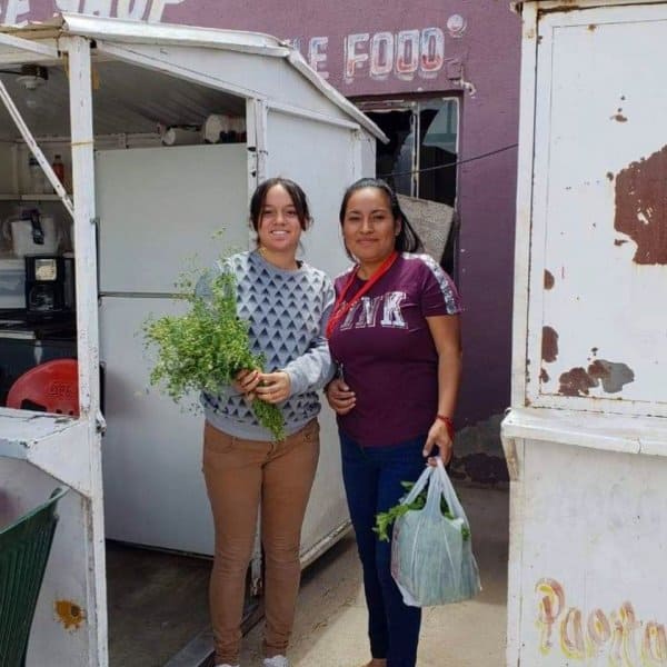 Community garden produce.
