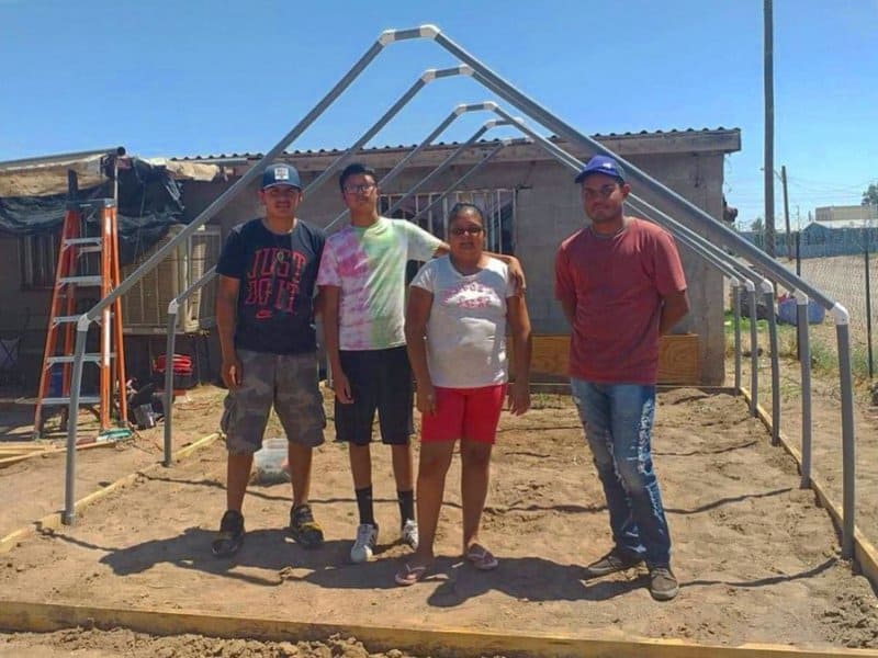 New greenhouse construction.