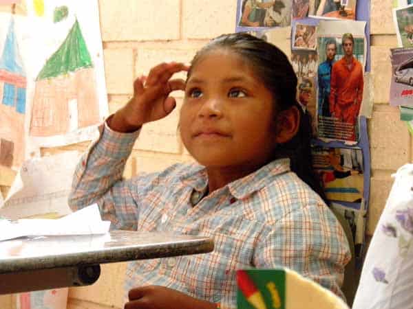 girl loves learning at summer school