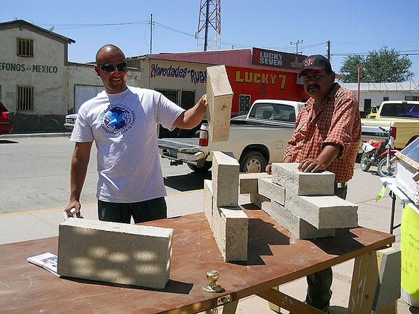 eric shows off papercrete