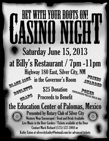 Casino Night flier