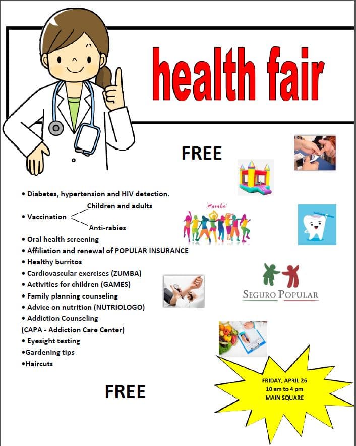 Health fair flier 2019