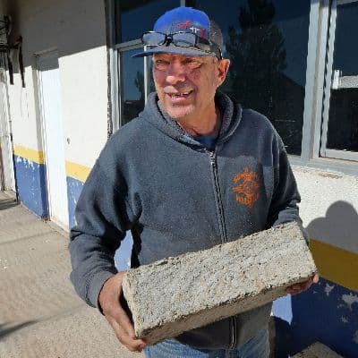 papercrete block