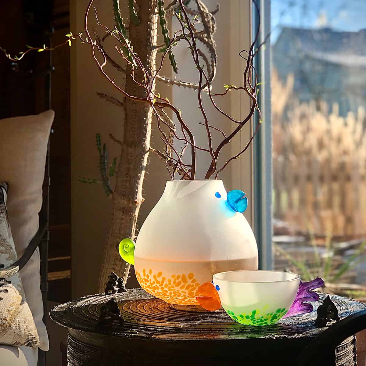 CHICKA - Vase | blauer Schnabel