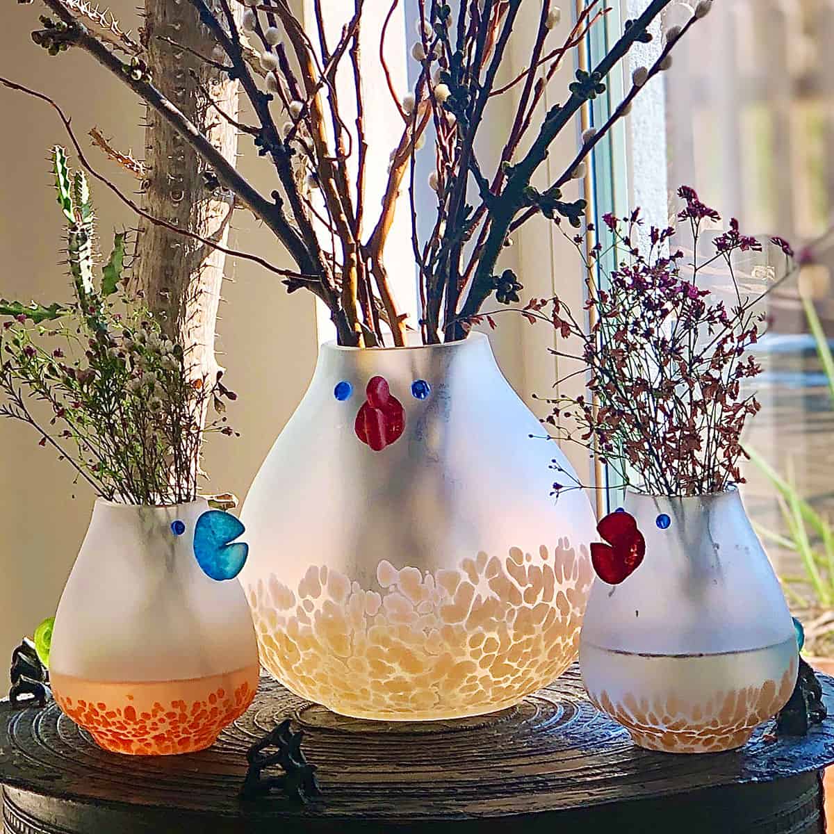 CHICKA - Vase | roter Schnabel
