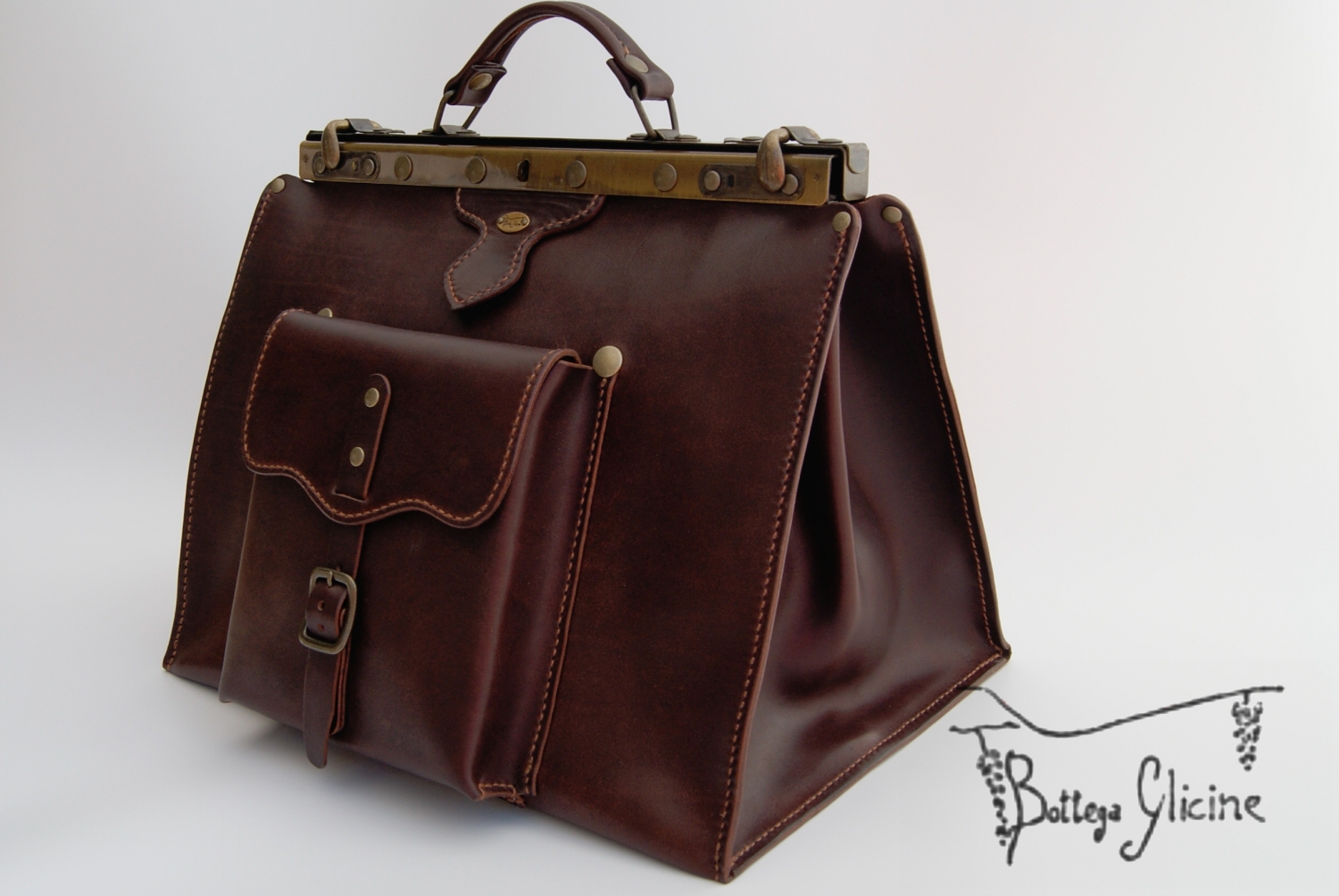 一点ものドクターズバッグ　ダークブラウン