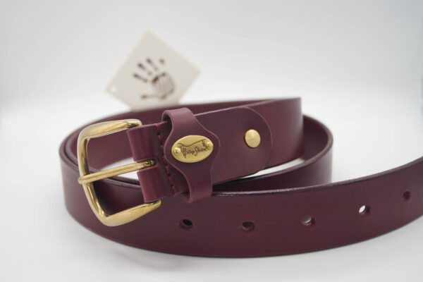 italian leather belt Bordeaux_Bottega Glicine