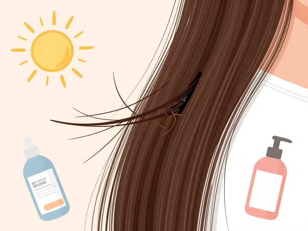illustration fourche cheveux causes signes