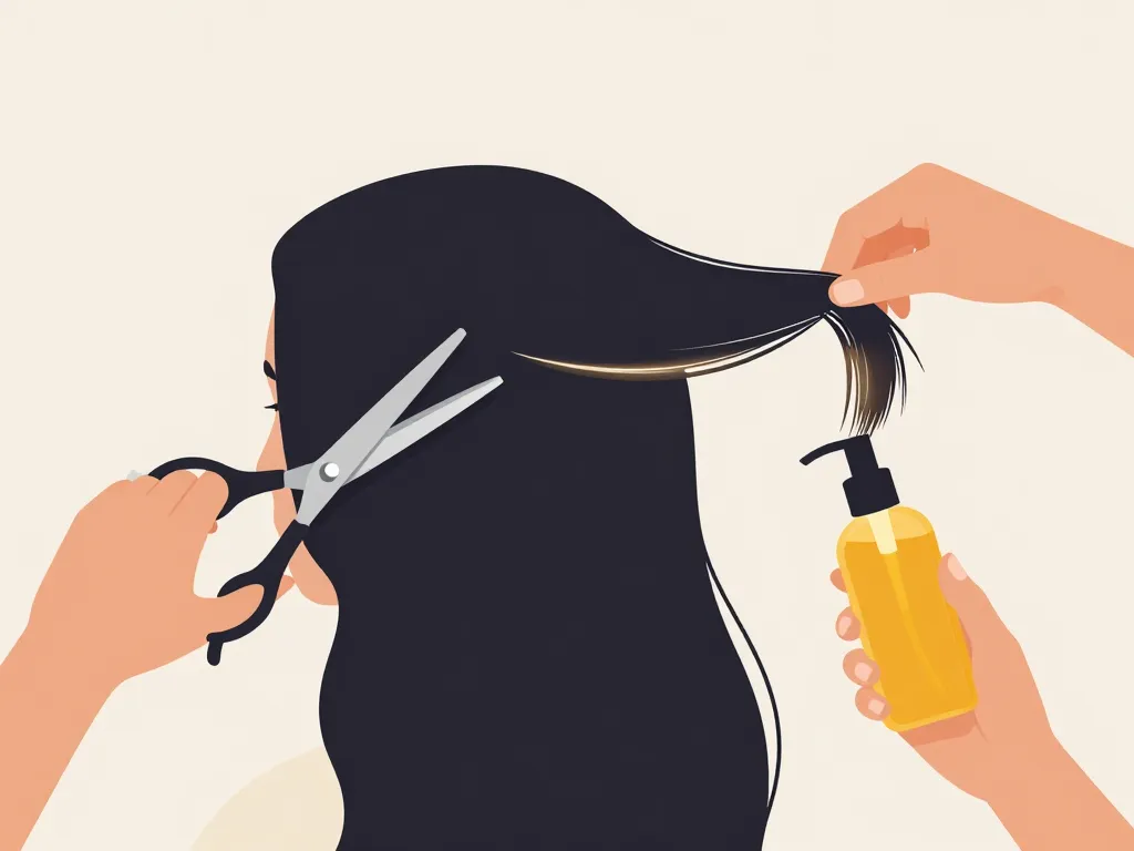 scène coupe soins fourche cheveux